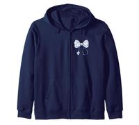Coquette Floral Bow Sthetoscope Nurse Life RN LPN CNA Women Zip Hoodie