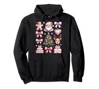 Coquette Gingerbread Reindeer Christmas Pullover Hoodie