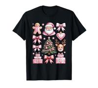 Coquette Gingerbread Reindeer Christmas T-Shirt