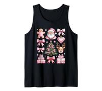 Coquette Gingerbread Reindeer Christmas Tank Top