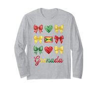 Coquette Grenada Flag Grenadian Girls Long Sleeve T-Shirt