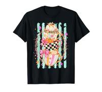 Coquette Halloween Preppy Stripe Spooky Girls Women Tea Cups T-Shirt