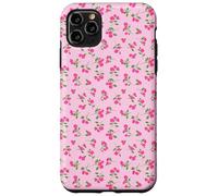 Coquette Hot Pink Flower Small Rose Pattern Case for iPhone 11 Pro Max