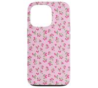 Coquette Hot Pink Flower Small Rose Pattern Case for iPhone 13 Pro