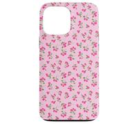 Coquette Hot Pink Flower Small Rose Pattern Case for iPhone 13 Pro Max