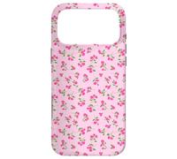 Coquette Hot Pink Flower Small Rose Pattern Case for iPhone 17 Pro Max