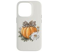 Coquette Leopard Cheetah Bow Pumpkin Aesthetic Vintage Fall Case for iPhone 14 Pro