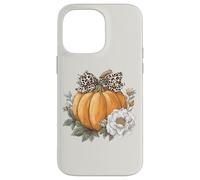 Coquette Leopard Cheetah Bow Pumpkin Aesthetic Vintage Fall Case for iPhone 14 Pro Max