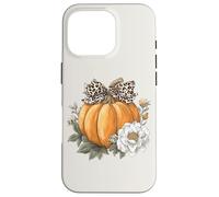 Coquette Leopard Cheetah Bow Pumpkin Aesthetic Vintage Fall Case for iPhone 16 Pro