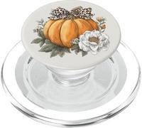 Coquette Leopard Cheetah Bow Pumpkin Aesthetic Vintage Fall PopSockets PopGrip for MagSafe