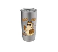 Coquette Leopard Coffee Boo JEE Halloween Boujee Ghost Stainless Steel Insulated Tumbler