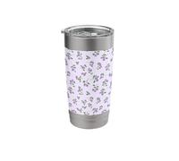 Coquette Lilac Flower Small Rose Vine Pattern Stainless Steel Insulated Tumbler