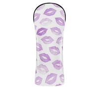 Coquette Lilac Kisses Light Purple Head Covers for Golf Clubs Premium Leather Accessories with Number Tag for Driver Fairway Wood Hybrids