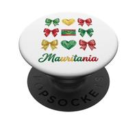 Coquette Mauritania Flag Mauritanian Girls PopSockets Adhesive PopGrip