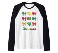 Coquette Mauritania Flag Mauritanian Girls Raglan Baseball Tee