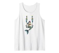Coquette Mermaid On Floral Swing Ocean Fantasy Art Whimsical Tank Top