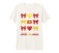 Coquette North Macedonia Flag Macedonian Girls Premium T-Shirt