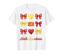 Coquette North Macedonia Flag Macedonian Girls T-Shirt