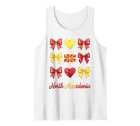 Coquette North Macedonia Flag Macedonian Girls Tank Top