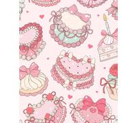 Coquette Pastries Wide Ruled Notebook: For the Coquette Lovers | Bows | Heart Cakes | Pastels | paperback