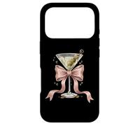 Coquette Pink Bow And Cocktails Olive Martini Drinking Girly Case for iPhone 17 Pro