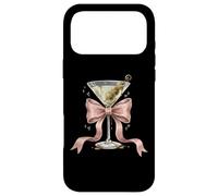 Coquette Pink Bow And Cocktails Olive Martini Drinking Girly Case for iPhone 17 Pro Max
