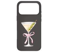 Coquette Pink Bow Martini Time Drinking Vintage Case for iPhone 17 Pro Max