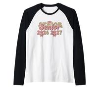 Coquette Pink Bow Senior 2026 2027 Graduation Raglan Baseball Tee