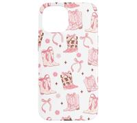 Coquette Pink Cowgirl Boots & Bow ribbon Western rodeo girly Case for iPhone 15