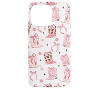 Coquette Pink Cowgirl Boots & Bow ribbon Western rodeo girly Case for iPhone 15 Pro Max