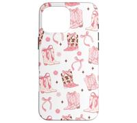 Coquette Pink Cowgirl Boots & Bow ribbon Western rodeo girly Case for iPhone 16 Pro Max