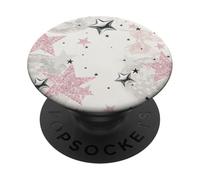 Coquette Pink Star & Bow Disco Ball Cute Soft Girl PopSockets Adhesive PopGrip