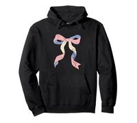 Coquette Ribbon Bow Pastel Aesthetic Soft Girl Dainty Pullover Hoodie