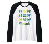 Coquette Rwanda Flag Rwandan Girls Raglan Baseball Tee
