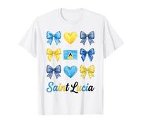 Coquette Saint Lucia Flag Saint Lucian Girls T-Shirt