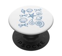 Coquette Shells & Bows - Vintage Coastal Aesthetic PopSockets Adhesive PopGrip