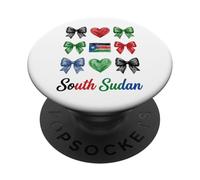 Coquette South Sudan Flag South Sudanese Girls PopSockets Adhesive PopGrip