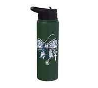 Coquette Stethosope Christian Nurse Works with Willing Hands Stainless Steel Insulated Water Bottle