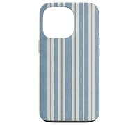 Coquette Stripes Soft Feminine Antique White Wildflower Blue Case for iPhone 13 Pro