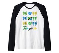 Coquette Tanzania Flag Tanzanian Girls Raglan Baseball Tee