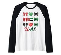 Coquette United Arab Emirates Flag Emirati Girls Raglan Baseball Tee