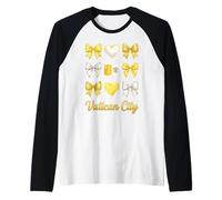 Coquette Vatican City Flag Vaticanian Girls Raglan Baseball Tee