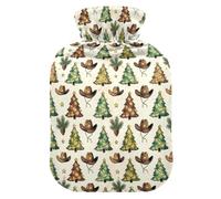 Coquette Western Christmas Xmas Tree Hot Water Bottle for Stomach Warmer | bolsa caliente para dolores menstruales
