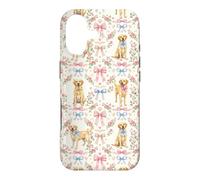 Coquette Yellow Labrador Dog and Bow Pattern Hand Painted Case for iPhone 17