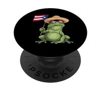 Coqui Frog Puerto Rico Flag Puerto Rican Taino Boricua PopSockets Adhesive PopGrip