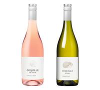 Coquille de Pair French Wine Gift Set 12.5% ABV | This elegant vegan friendly pairing includes the vibrant Coquille de Fleur Cinsault Rosé alongside the crisp and refreshing.