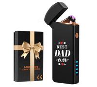 Coquimbo Fathers Day Dad Gifts for Men Him: Electric Lighter USB Rechargeable Windproof Flameless Arc Plasma Lighters Birthday Gifts for Grandpa Dad from Daughter Son