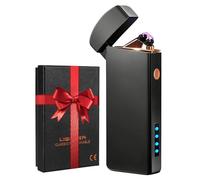 Coquimbo Gifts for Men Him Dad Electric Lighter, USB Rechargeable Arc Lighter Windproof Flameless Plasma Lighters with Battery Display, Birthday Gifts for Husband, Boyfriend, Women, Her