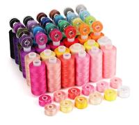 Coquimbo Sewing Thread Kit 72Pcs, 36 Colors 400 Yards Polyester Thread | 36 Same Color Prewound Bobbins, Sewing Machine Thread for Emergency, Travel, DIY and Home, Gifts for Women Mom Her