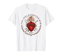 Cor Jesu Sacratissimum Sacred Heart Traditional Catholic Value Graphic T-Shirt, Men, White, M